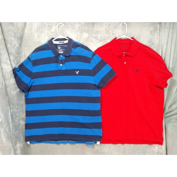 American Eagle Other - American Eagle Polo Shirt Mens XXL 2XL Athletic Fit Short Sleeve Casual Lot of 2